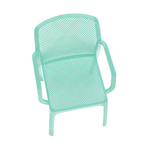 Stohovateľná stolička, mentolová/plast, FRENIA