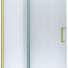 MEXEN - Omega posuvné Sprchové dvere 120 cm transparent, zlato so sadou pre niku 825-120-000-50-00