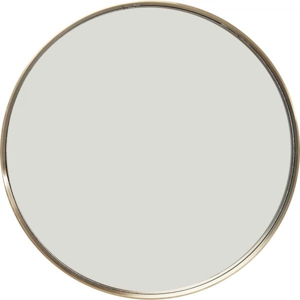 KARE Design Zrcadlo Curve Round - mosazné, Ø60cm
