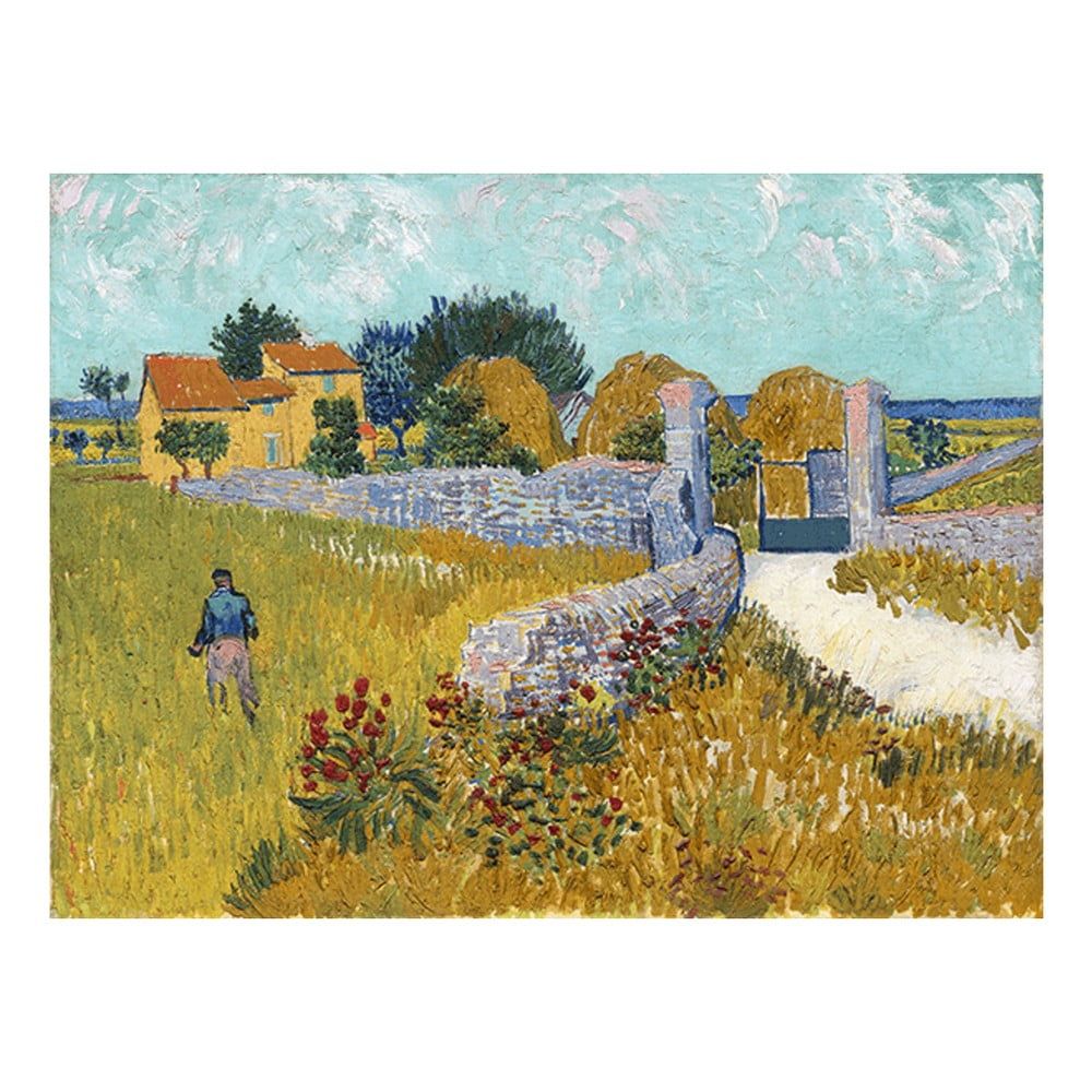 Reprodukcia obrazu Vincenta van Gogha - Farmhouso in Provnce, 40 × 30 cm