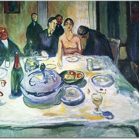 Obraz Munch The Wedding of the Bohemian, Munch Seated on the Far Left zs16688