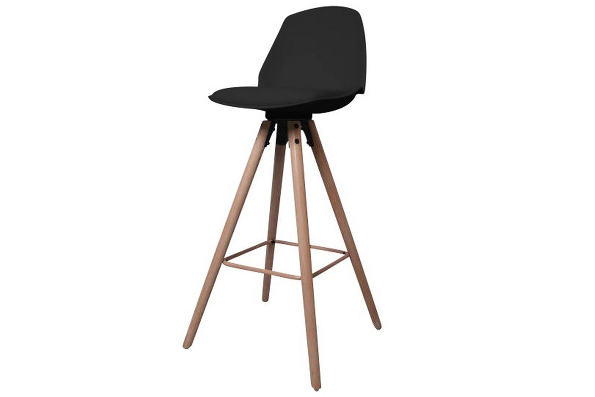 Dizajnová pultová stolička Nerea, čierna