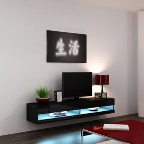 Televízny stolík Cama VIGO NEW 180 čierny mat/čierny lesk