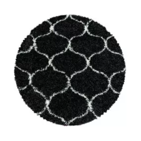 Ayyildiz koberce Kusový koberec Salsa Shaggy 3201 anthrazit kruh - 80x80 (priemer) kruh cm