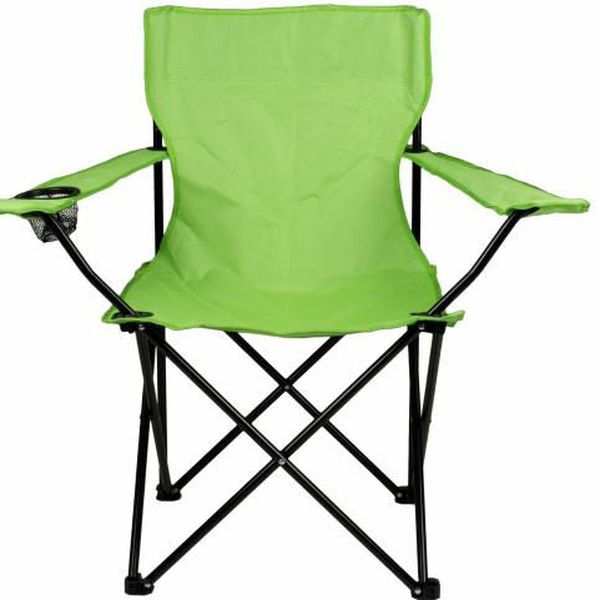 Divero 54 Skladacia stolička s držiakom - svetlo zelená