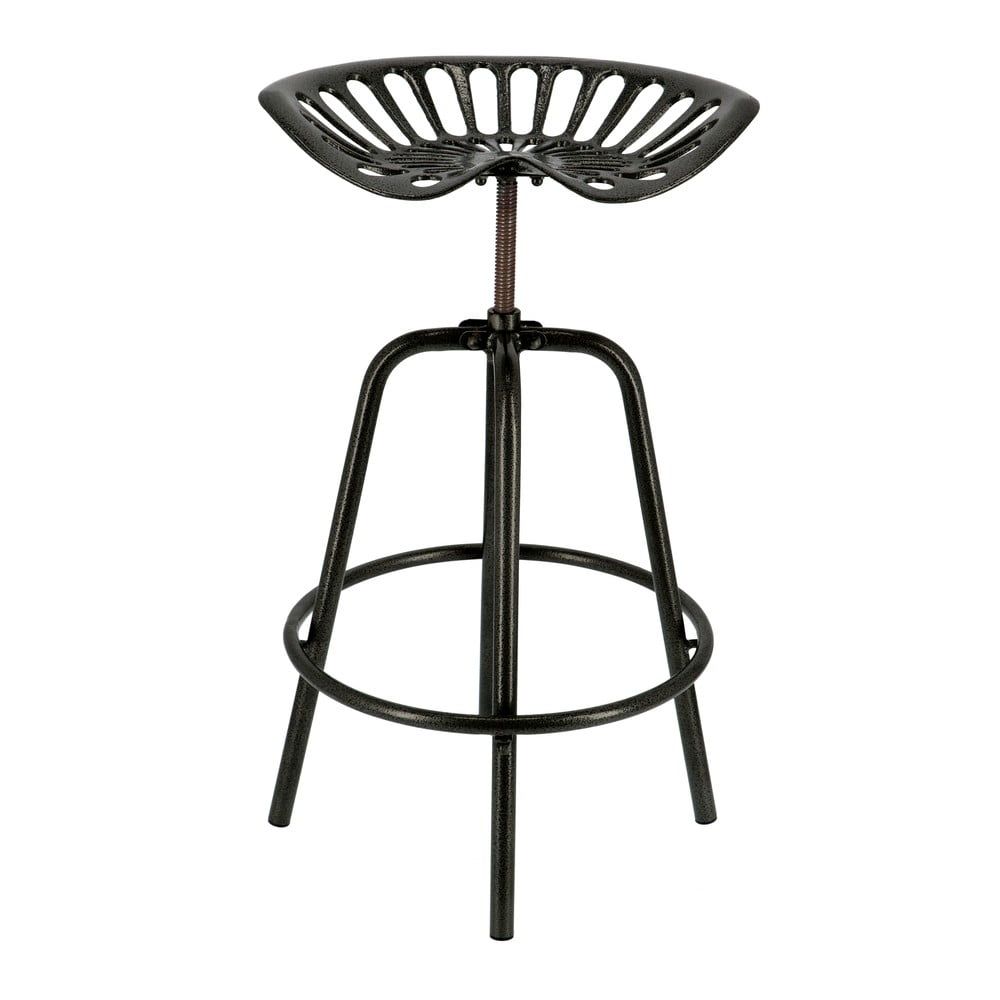 Čierna kovová záhradná barová stolička Traktor – Esschert Design