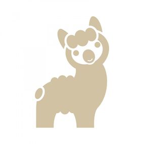 Pieris design Lama - nálepka na stenu zlatá