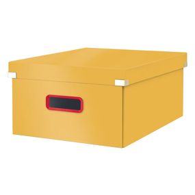 Žltý kartónový úložný box s vekom 48x37x20 cm Click&Store – Leitz