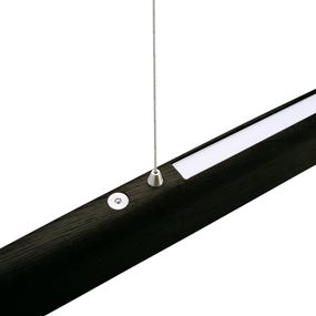 HerzBlut Arco LED svietidlo hrčavý dub uhlie 130cm, Obývacia izba / jedáleň, drevo, nikel, akryl, 39.9W, P: 130 cm, L: 4 cm, K: 6.5cm