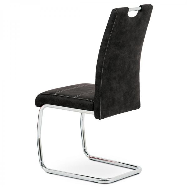 Autronic -  Jedálenská stolička HC-483 BK3 čierna látka v dekore vintage kože
