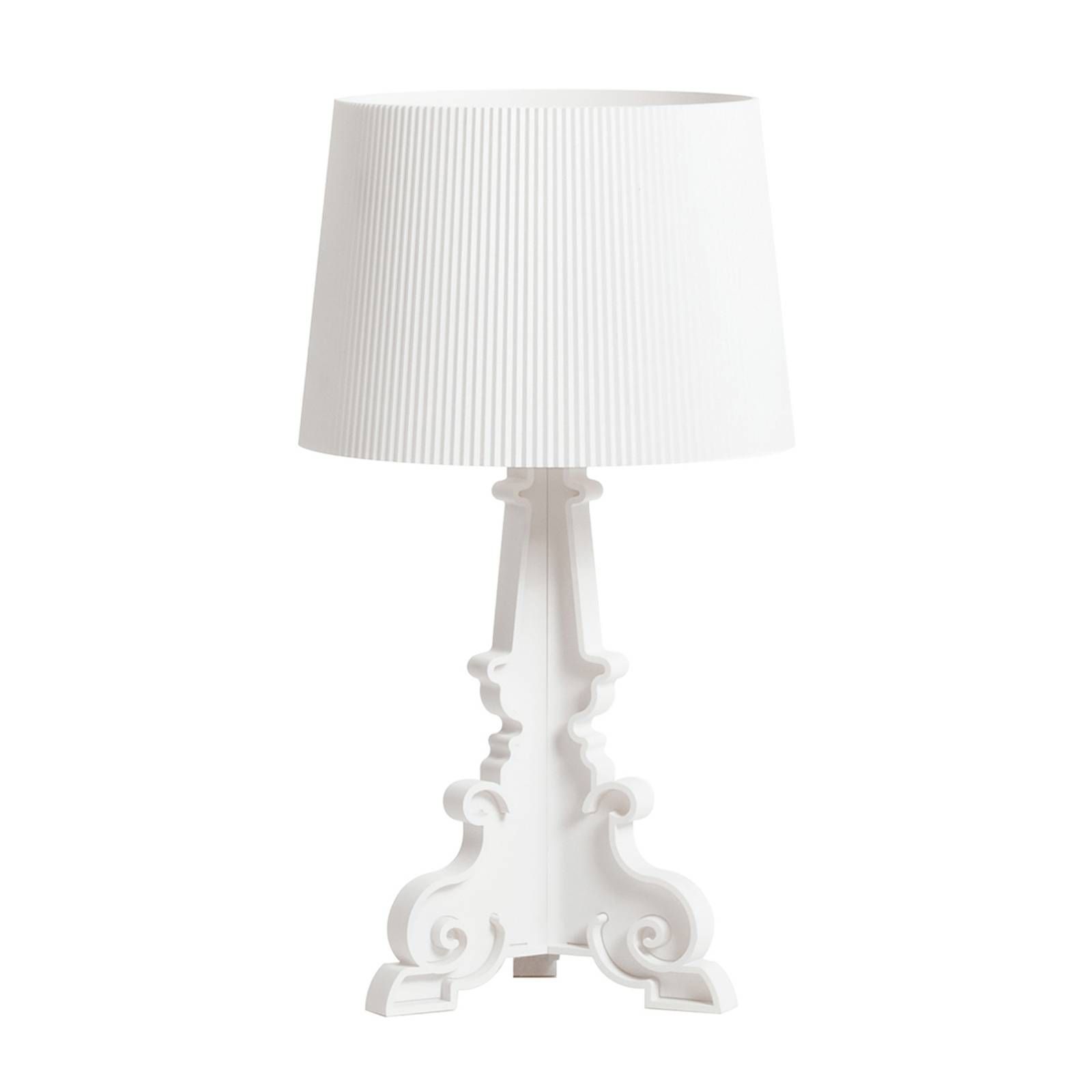 Kartell Bourgie Mat stolná LED lampa E14 biela, Obývacia izba / jedáleň, polykarbonát, E14, 3.6W, K: 78cm