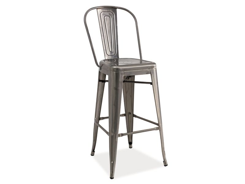 Barová stolička Loft H-1 (sivá)
