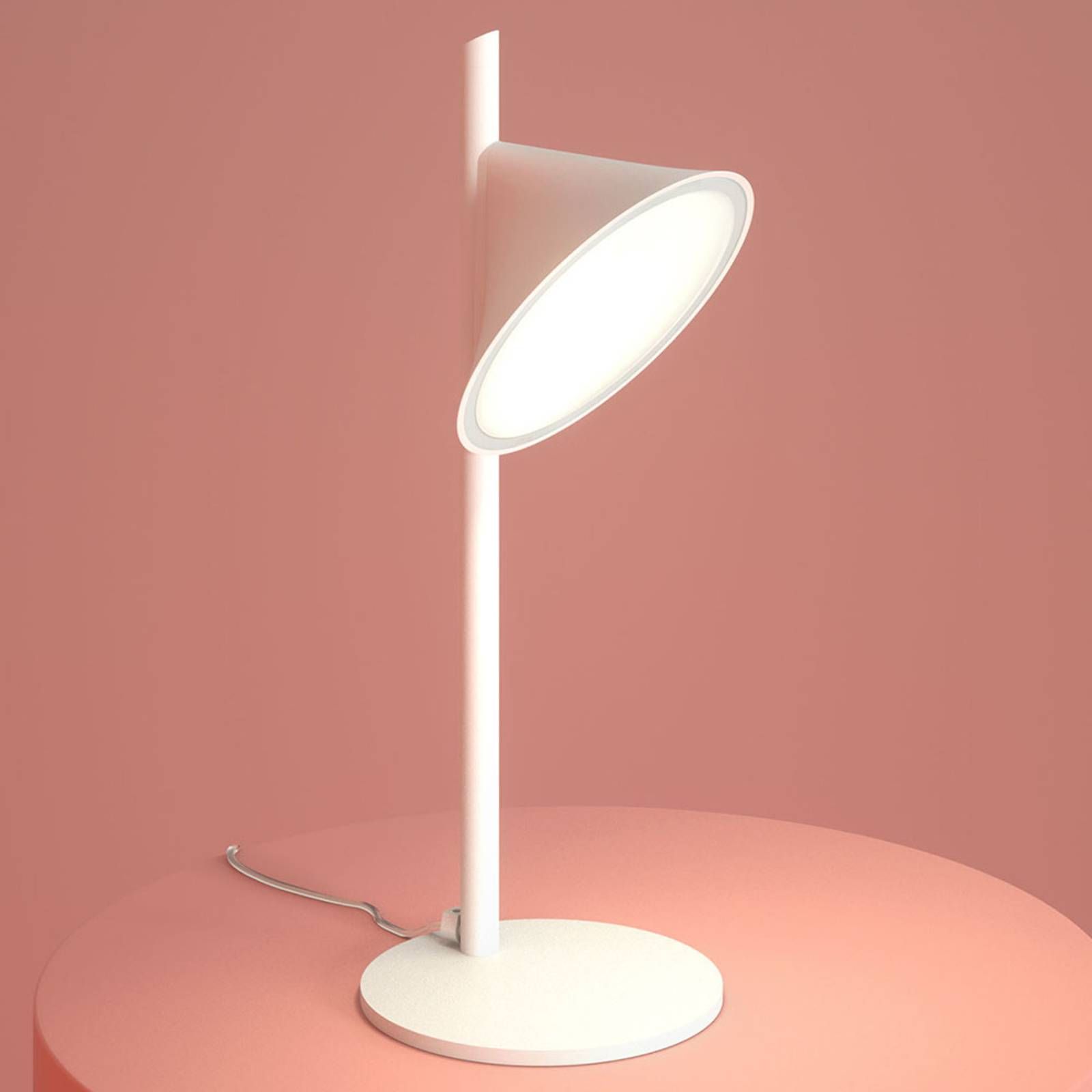 Axo Light Axolight Orchid stolná LED lampa, biela, Obývacia izba / jedáleň, hliník, 7W, K: 49cm