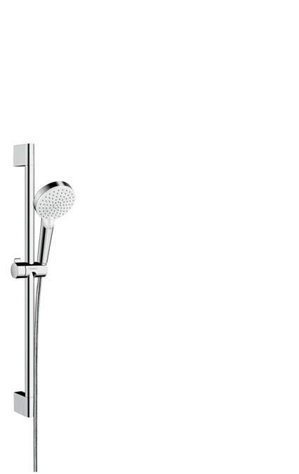 Hansgrohe Crometta - Set sprchovej hlavice, 2 prúdy, tyče a hadice, biela/chróm 26532400