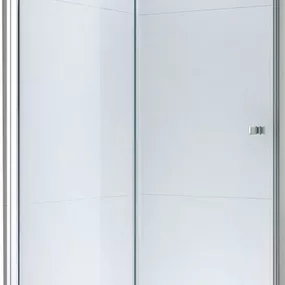 MEXEN - Lima sprchové dvere zalamovacie 80 cm, transparent, chróm sa stenovým profilom 856-080-000-01-00