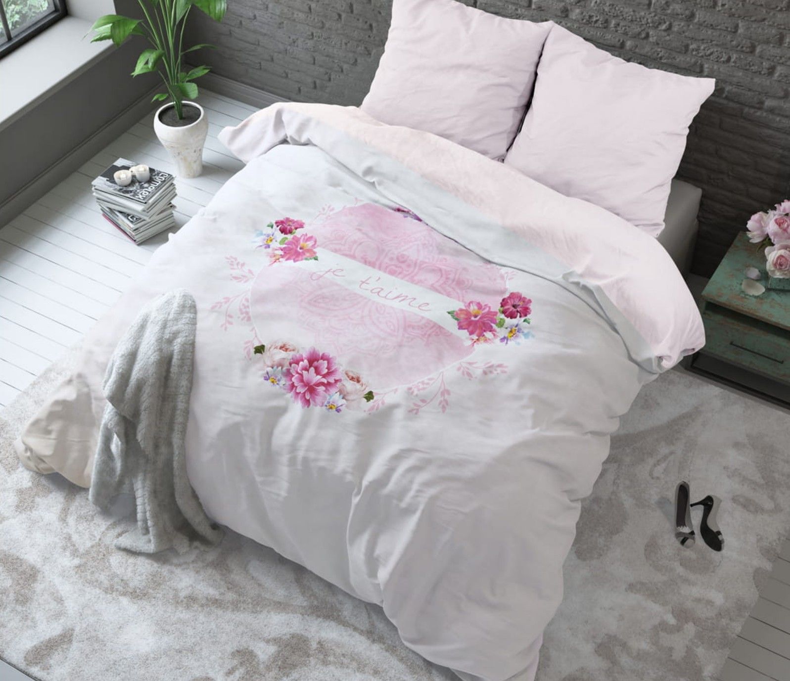 DomTextilu Krásne ružové bavlnené posteľné obliečky 160 x 200 cm 20796