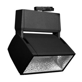 LTS Koľajnicový LED reflektor Bakery, čierna L13, odliatok hliníkovej zliatiny, sklo, 45W, P: 21.5 cm, L: 12.5 cm, K: 20.7cm