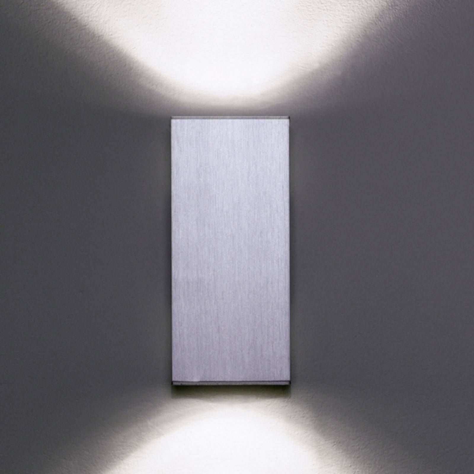 Milan Iluminación Dau Double – nástenná lampa hliník, Obývacia izba / jedáleň, hliník, GU10, 75W, L: 8 cm, K: 17.4cm