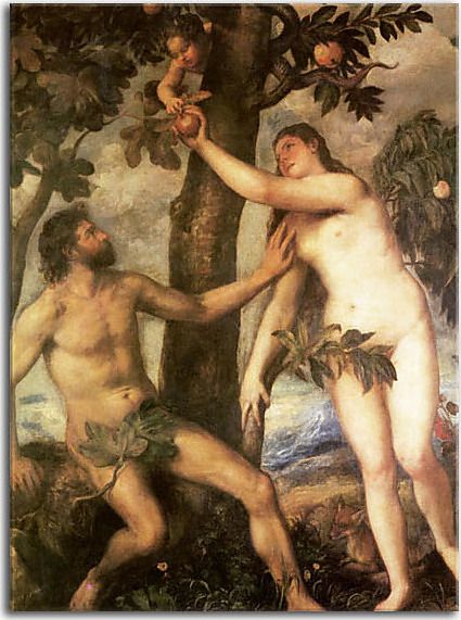 Tizian obraz - Fall of man zs18338