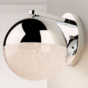 Schuller Valencia Nástenné LED svietidlo Sphere, chróm, Obývacia izba / jedáleň, kov, polykarbonát, 9.6W, Energialuokka: G, L: 20 cm, K: 24cm