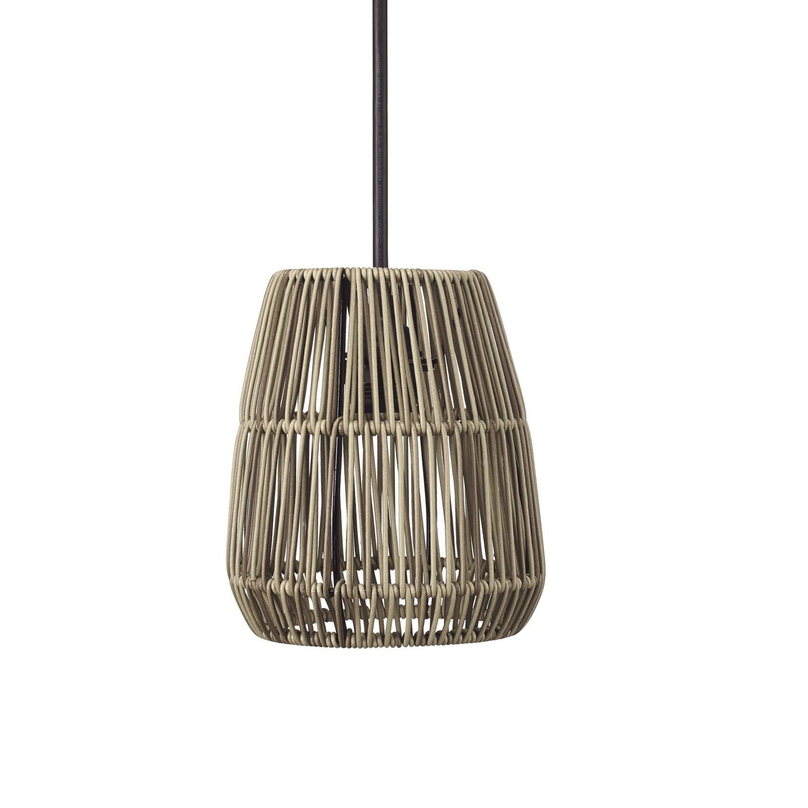 PR Home Saigon závesná lampa exteriér sivá Ø 18 cm, plast, E27, 15W, K: 20cm