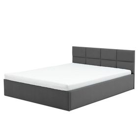 Čalúnená posteľ MONOS s matracom rozmer 180x200 cm Tmavosivá