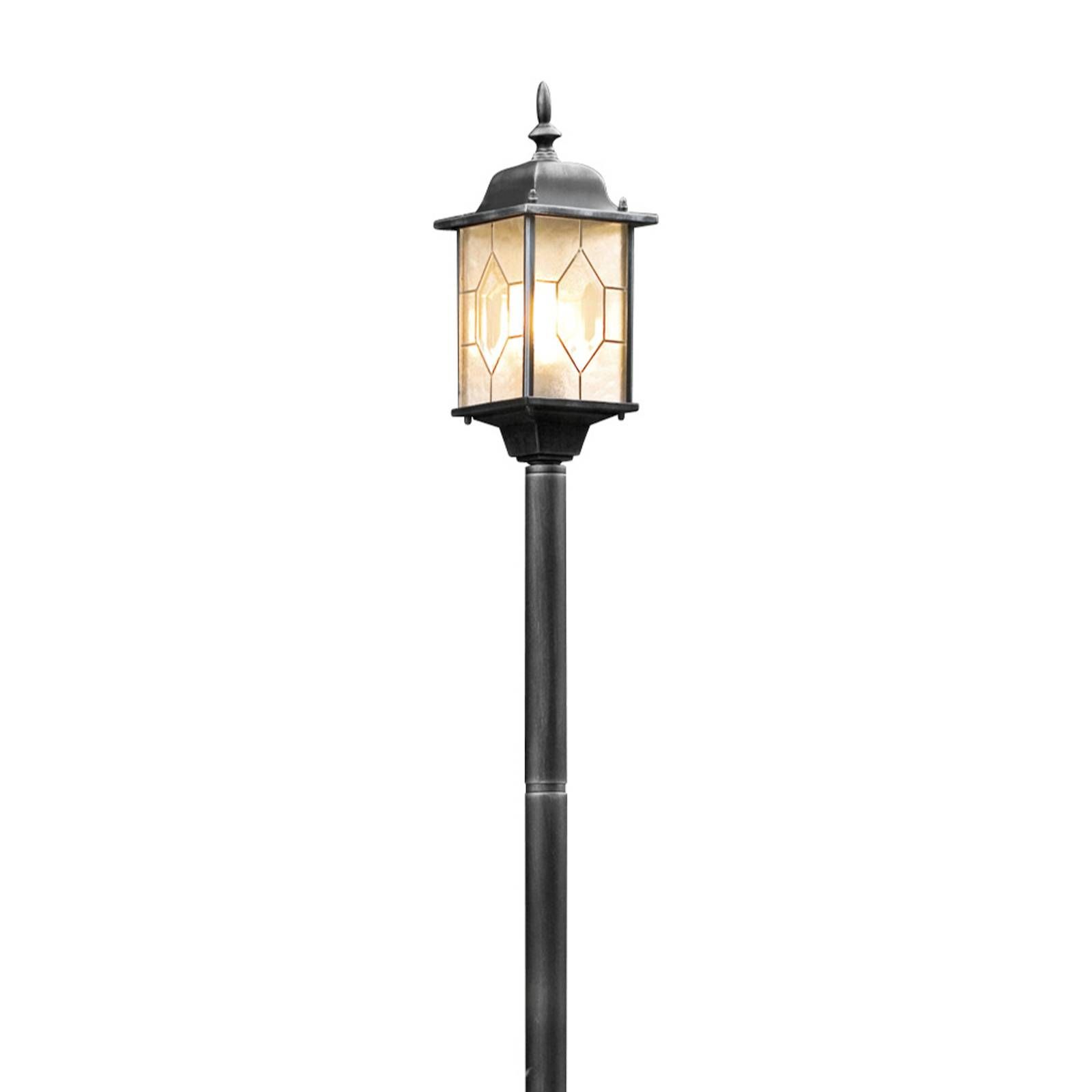 Konstsmide Chodníkové svietidlo Milano, hliník, akrylové sklo, E27, 75W, P: 16 cm, L: 16 cm, K: 115cm