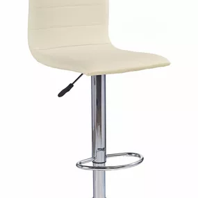 Barová stolička H-21 - krémová / chróm