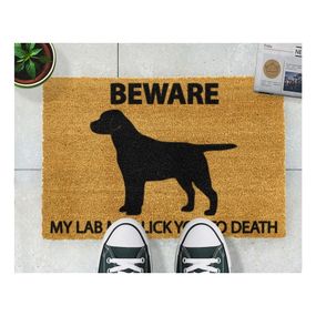 Rohožka z prírodného kokosového vlákna Artsy Doormats Labrador, 40 x 60 cm