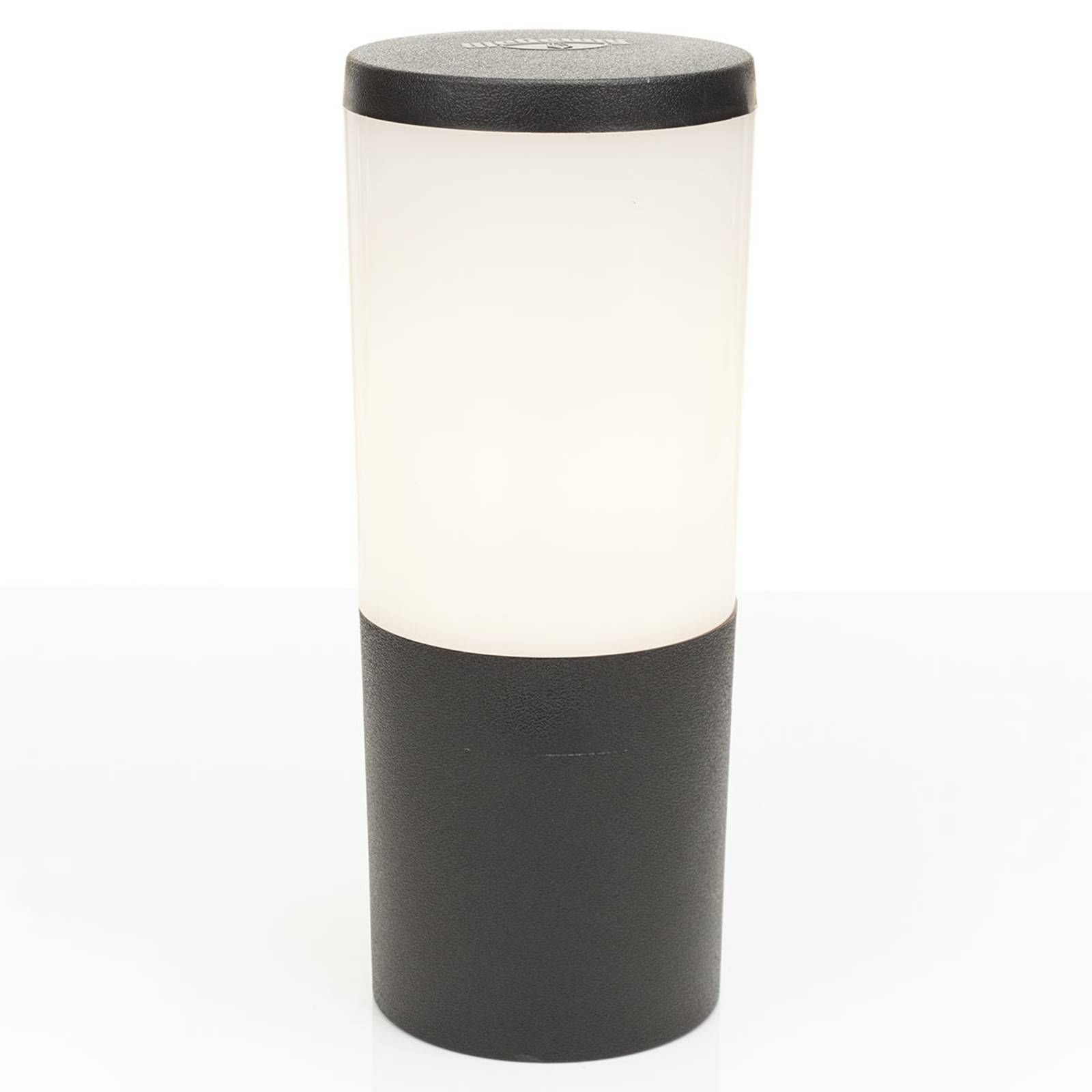 Fumagalli Soklové LED svetlo Amelia, CCT, čierna výška 25 cm, živica, PMMA, E27, 8.5W, K: 25cm