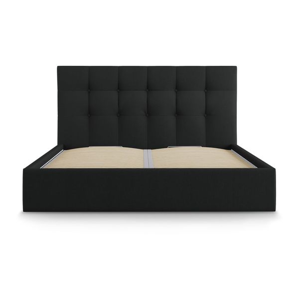 Čierna dvojlôžková posteľ Mazzini Beds Nerin, 180 x 200 cm