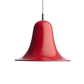 Verpan VERPAN Pantop svietidlo Ø 23 cm červená lesklá, Obývacia izba / jedáleň, kov, PVC, textil, E14, 25W, K: 16.6cm