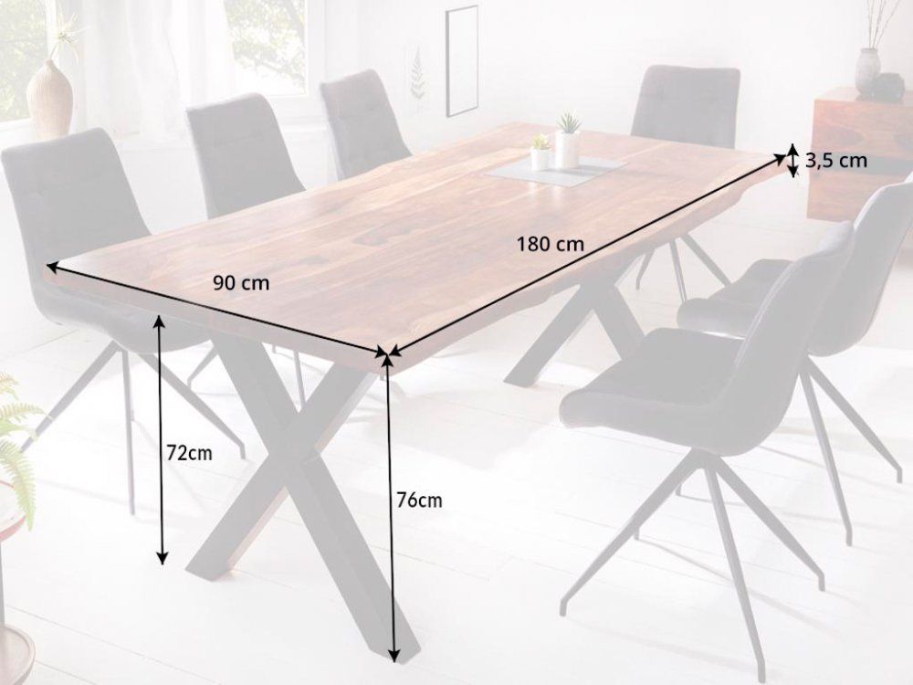 Jedálenský stôl ATLAS Dekorhome 180x90x76 cm