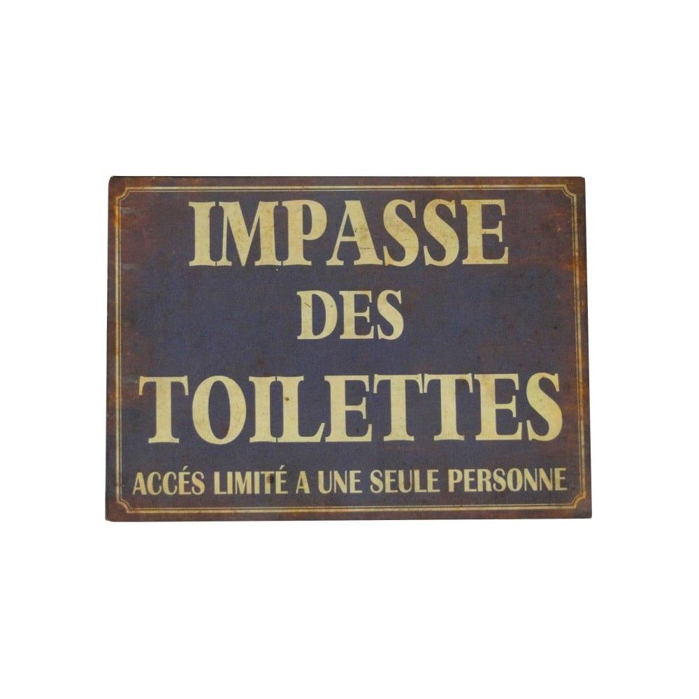 Ceduľa 21x15 cm Impasse Des Toilettes – Antic Line