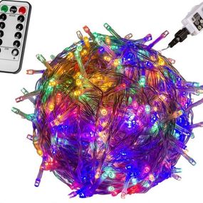 VOLTRONIC Vianočná reťaz 60 m, 600 LED, farebná, ovládač