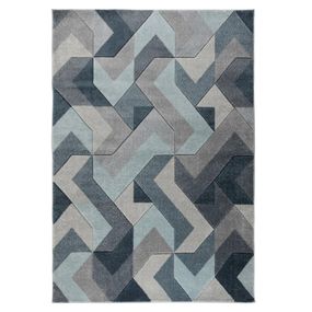 Modro-sivý koberec Flair Rugs Aurora, 120 x 170 cm