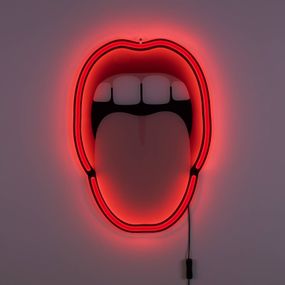 SELETTI Dekoračné nástenné LED svetlo Tongue, 41 x 58 cm, Obývacia izba / jedáleň, akryl, 24W, L: 46 cm, K: 41cm