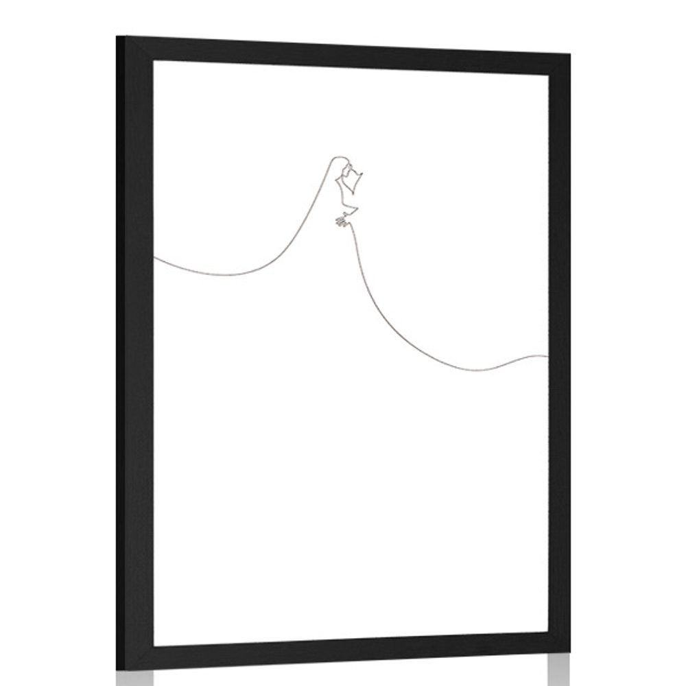 Plagát jednoduché línie - 40x60 black