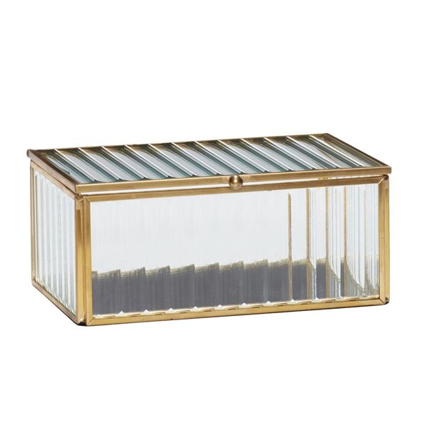 Hübsch Sklenený box Ripple Glass Väčší