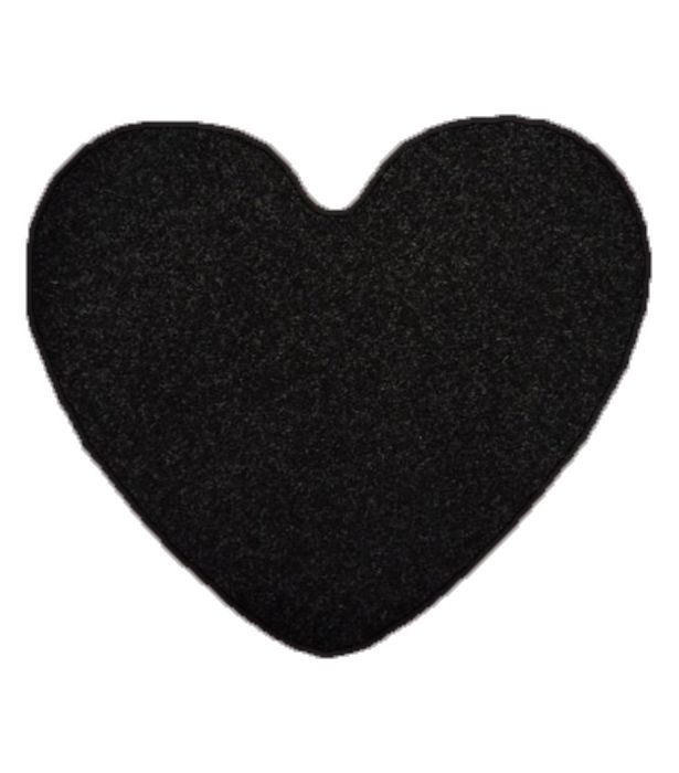 Vopi koberce Kusový koberec Eton Srdce čierny - 100x120 srdce cm