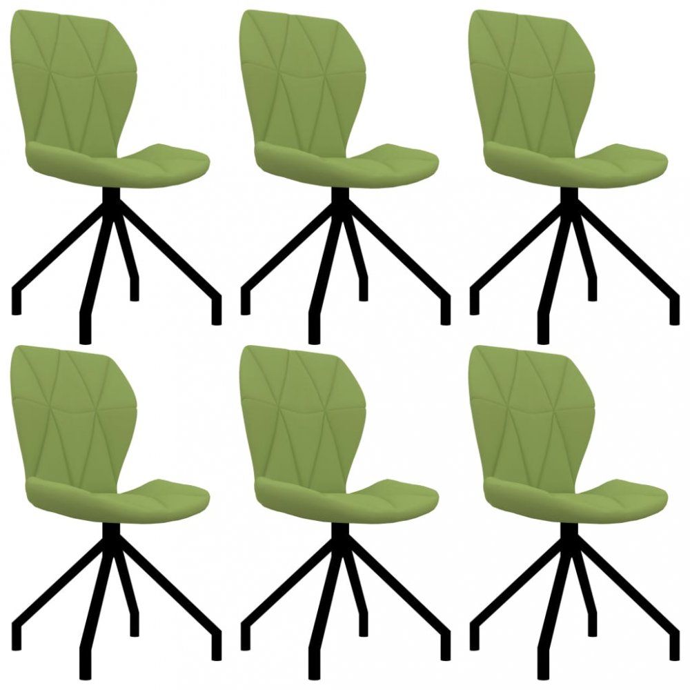 Jedálenská stolička 6 ks umelá koža Dekorhome Zelená