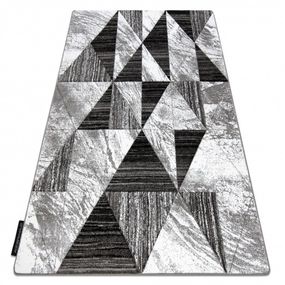 Kusový koberec ALTER Nano trojuholníky, sivý