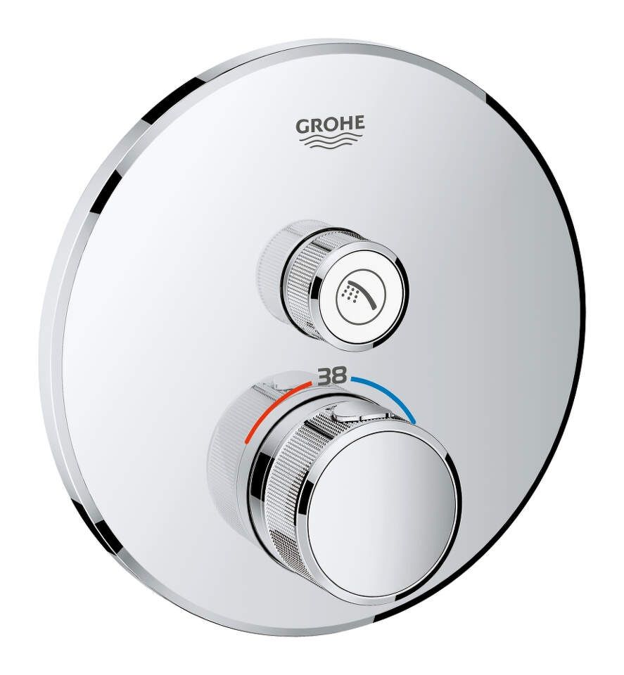 Grohe Grohtherm SmartControl - Termostatická sprchová batéria pod omietku s jedným ventilom, chróm 29118000