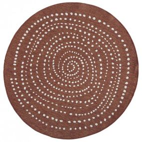 NORTHRUGS - Hanse Home koberce Kusový koberec Twin-Wendeteppiche 103110 terra creme kruh – na von aj na doma - 140x140 (priemer) kruh cm