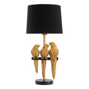 Čierna stolová lampa Mauro Ferretti Parrots