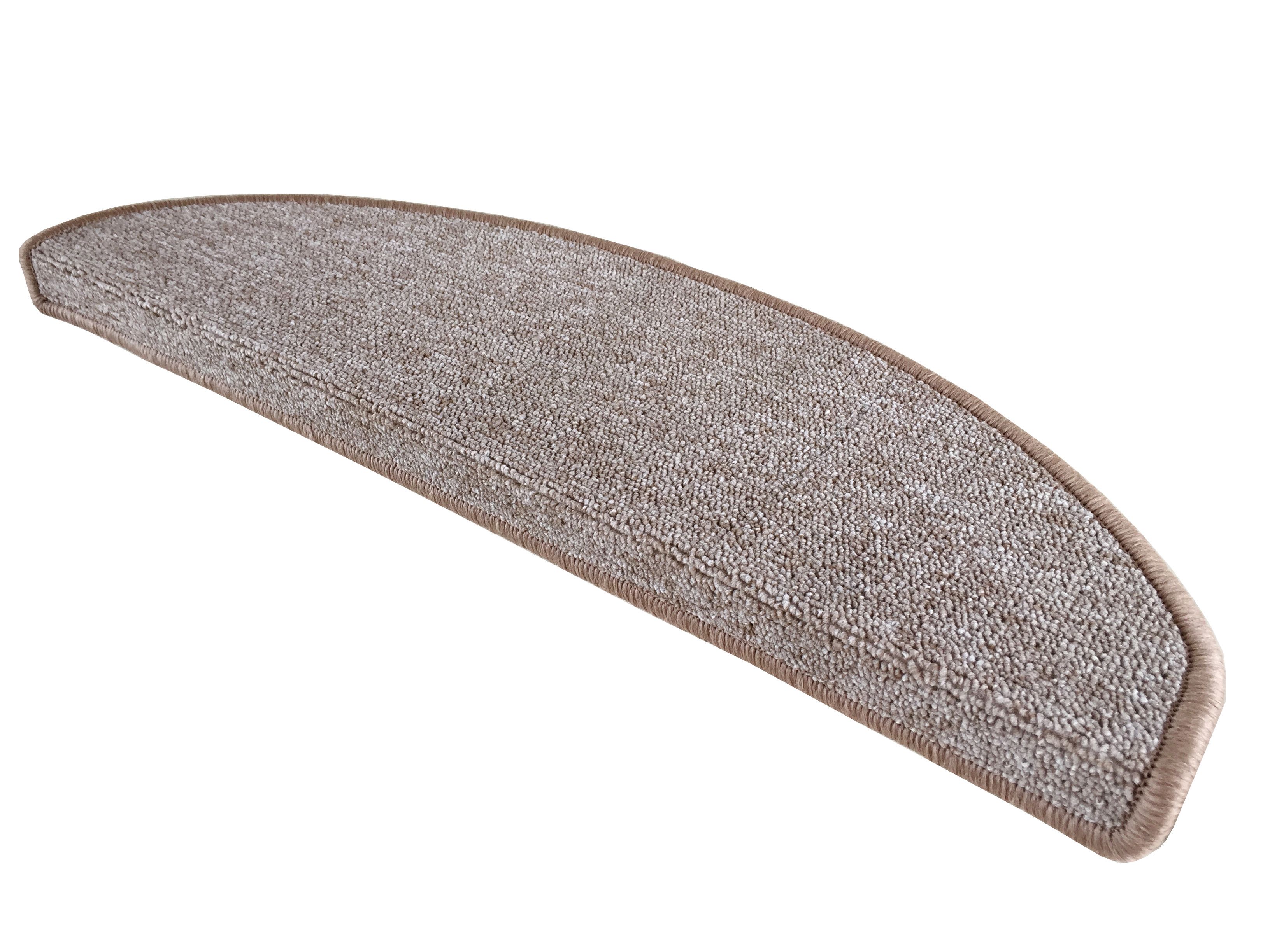 Vopi koberce Nášľapy na schody Astra béžová polkruh - 24x65 půlkruh (rozměr včetně ohybu)