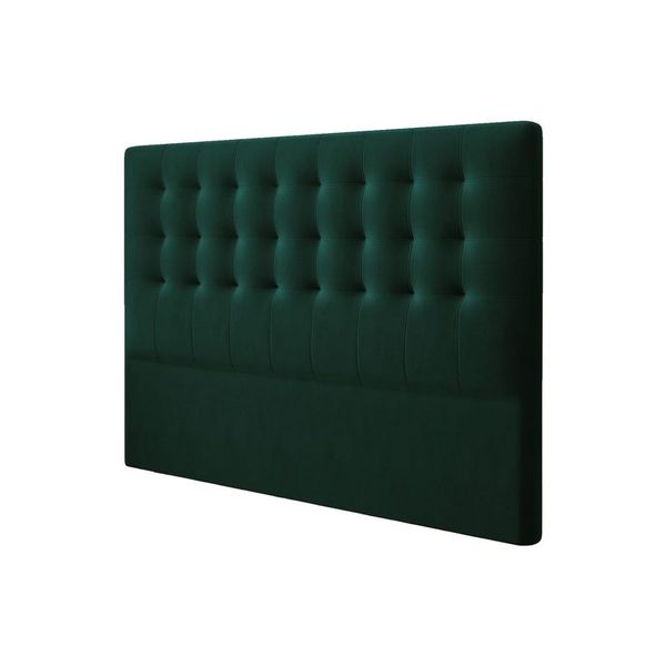 Tmavozelené čelo postele so zamatovým poťahom Windsor & Co Sofas Athena, 200 × 120 cm