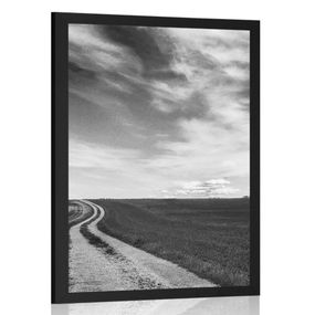 Plagát čarokrásna krajina v čiernobielom prevedení - 40x60 black