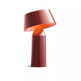 Marset MARSET Bicoca stolová LED na batérie vínovočervená, Obývacia izba / jedáleň, polykarbonát, nehrdzavejúca oceľ, ušľachtilá oceľ, 3.5W, K: 22.5cm
