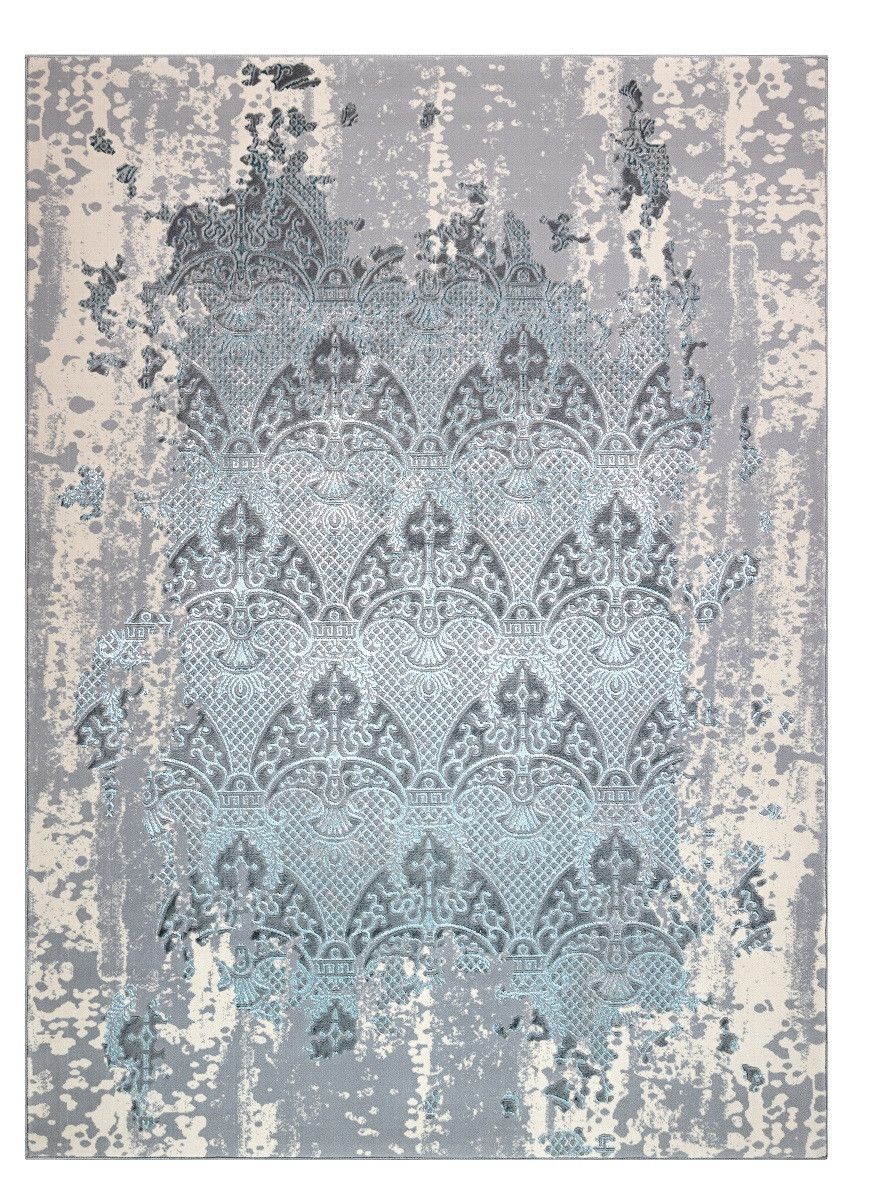 Dywany Łuszczów Kusový koberec Core W3824 Ornament Vintage cream/grey and blue - 80x150 cm